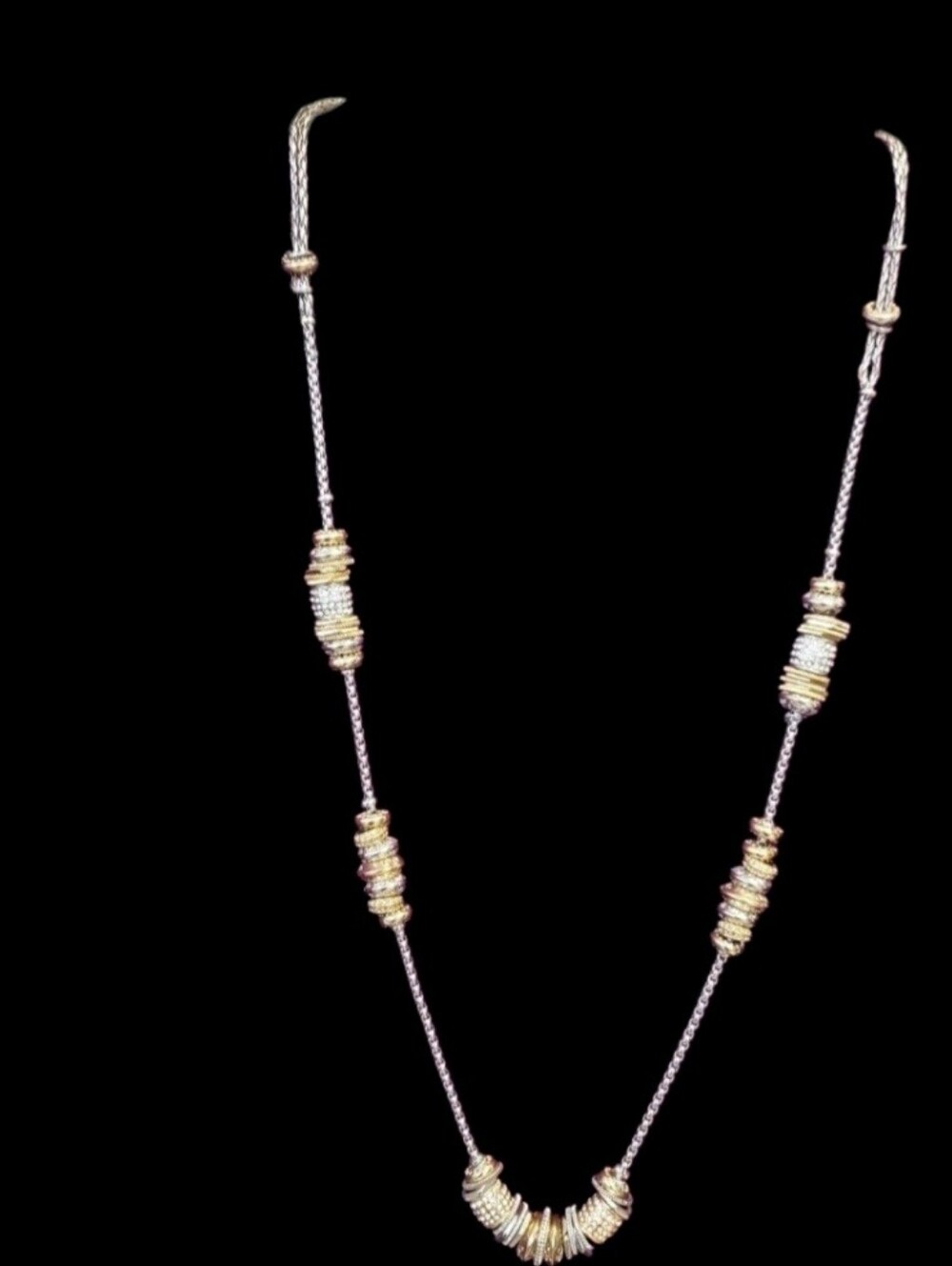 Bo-Ho Layered Gold-Tone Bead Station Necklace - Women's Jewelry